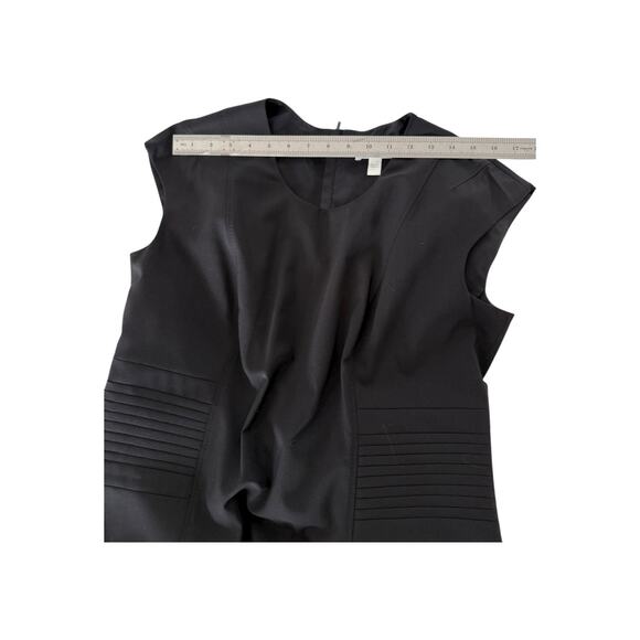 Boss Hugo Boss Womens Cap Sleeve Side Panel Sheath Dress Black Size 12 Office - Picture 12 of 16